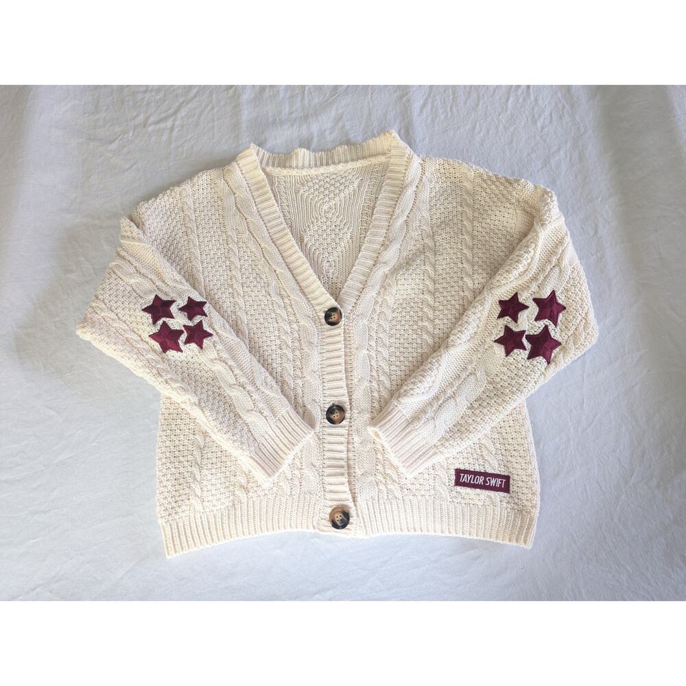 Taylor Swift Cardigan Size M L Red Taylor's Version TV Eras Tour Dance Party